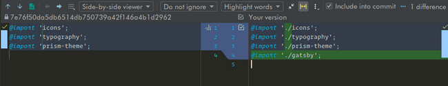 A partial commit using the commit dialogue in IntelliJ